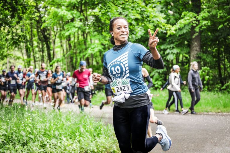 Beatrix durante los 10 km del Bois de Boulogne