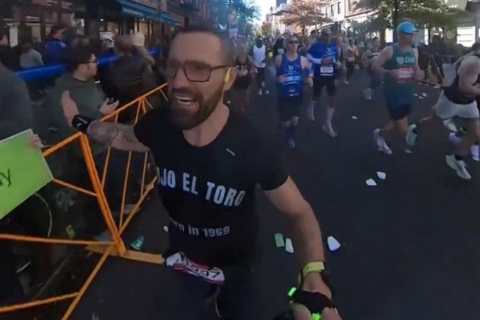 Jorge durante el Maratón de Nueva York