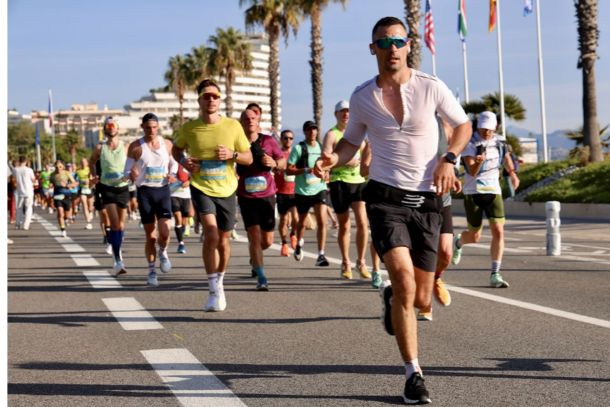 Mario durante el Maratón Niza-Cannes