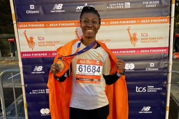 Pauline después del Maratón de Nueva York