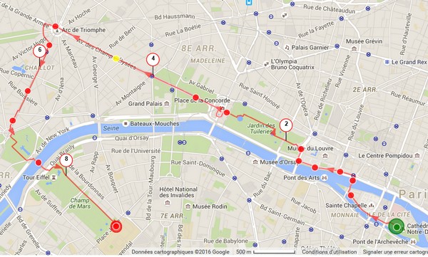 Runner corriendo en Paris junto a la Torre Eiffel y monumentos historicos en una ruta mitica.