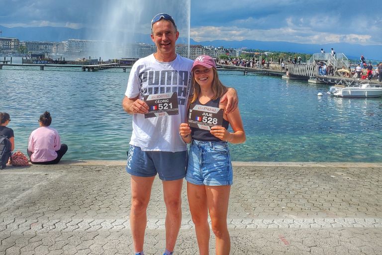 Corredor disfruta su primer maratón de Ginebra, completando 42 km de emoción y superación personal