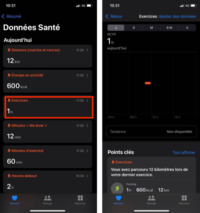 Comparativa de sincronización de actividades deportivas entre Apple Health y otros partners de RunMotion Coach